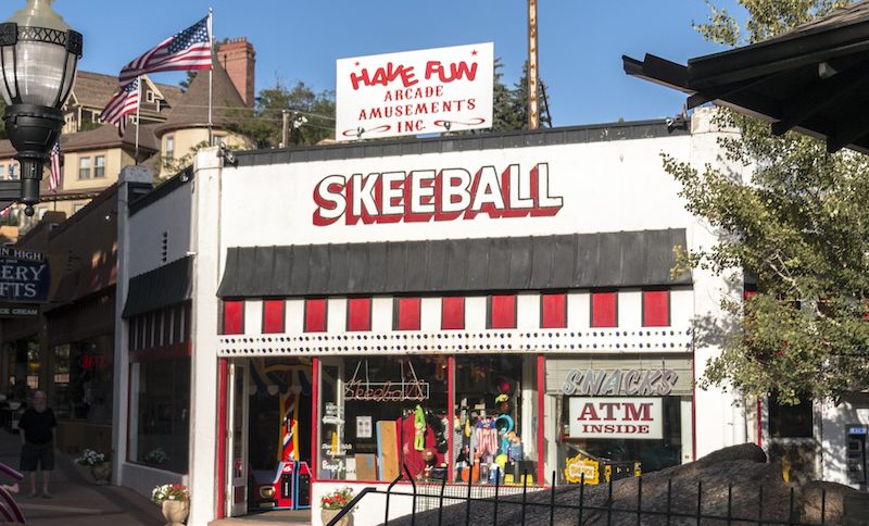 Manitou Springs, CO/USA - September 6, 2016 - Arcade Amusements in Manitou Springs, Colorado.